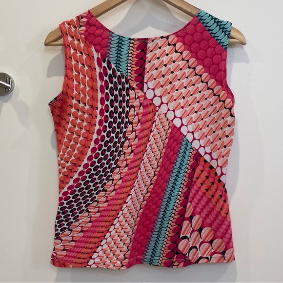Vintage / Y2K Libra colourful geometric sleeveless top, size M - Picture 7 of 7